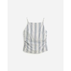 NWT Madewell Ruched Squareneck Tank in Linen-Cotton 12